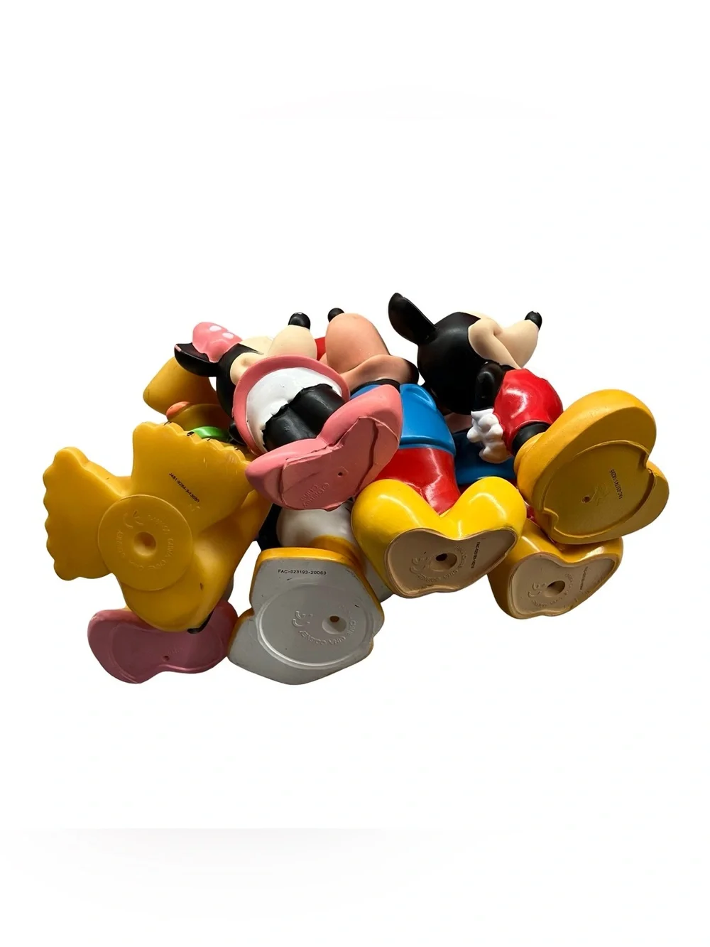 VTG 1980's Mickey Daisy Minnie & Friends Rubber Bath Tub Toys Lot Pluto Donald